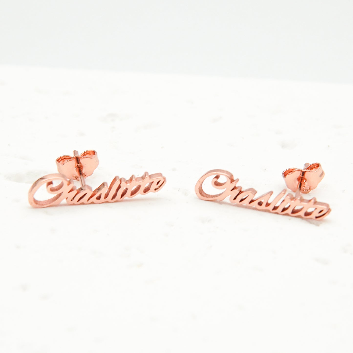 Personalized Name Earrings - Custom Name Studs