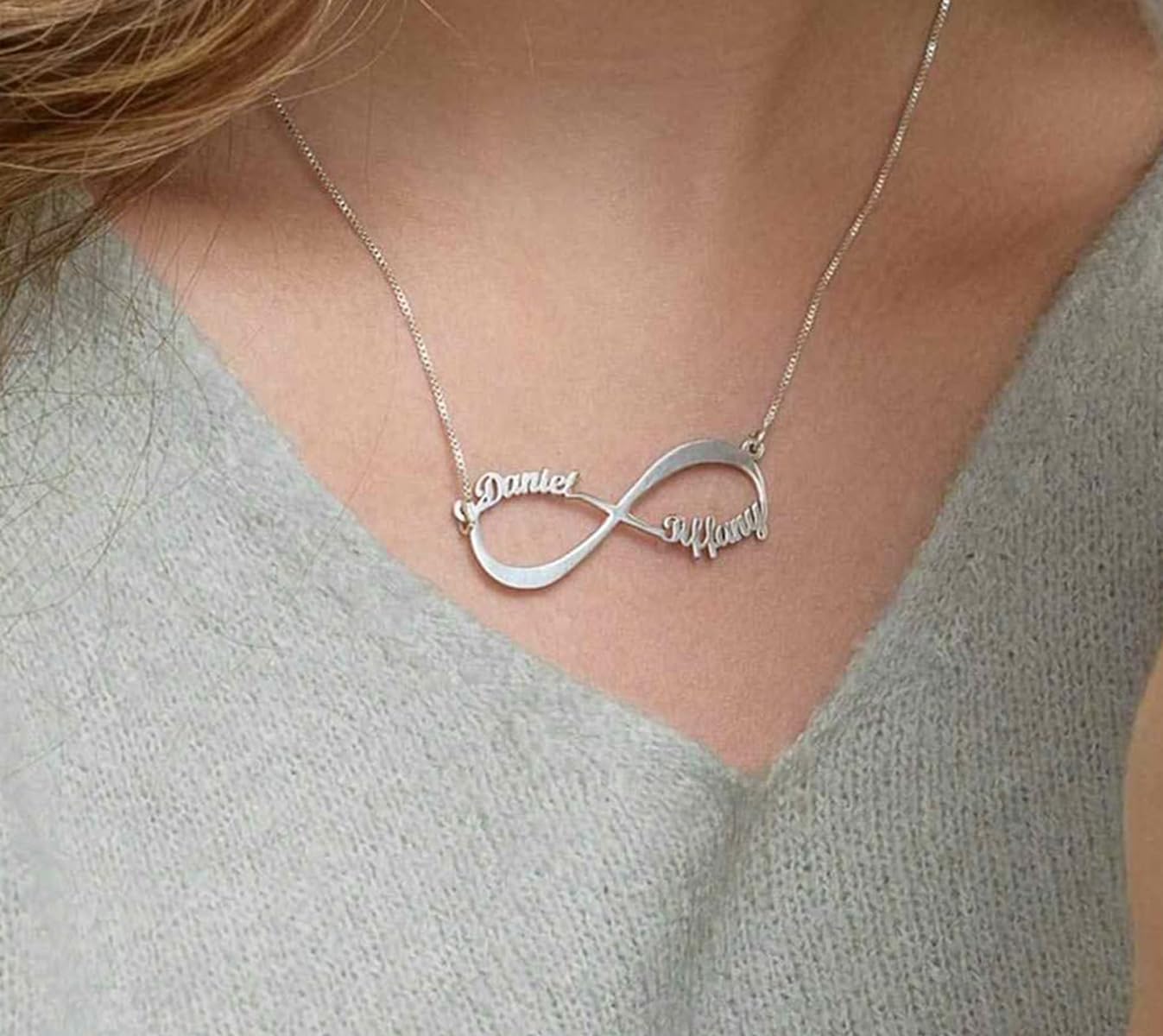 Sterling Silver Personalized Infinity Name