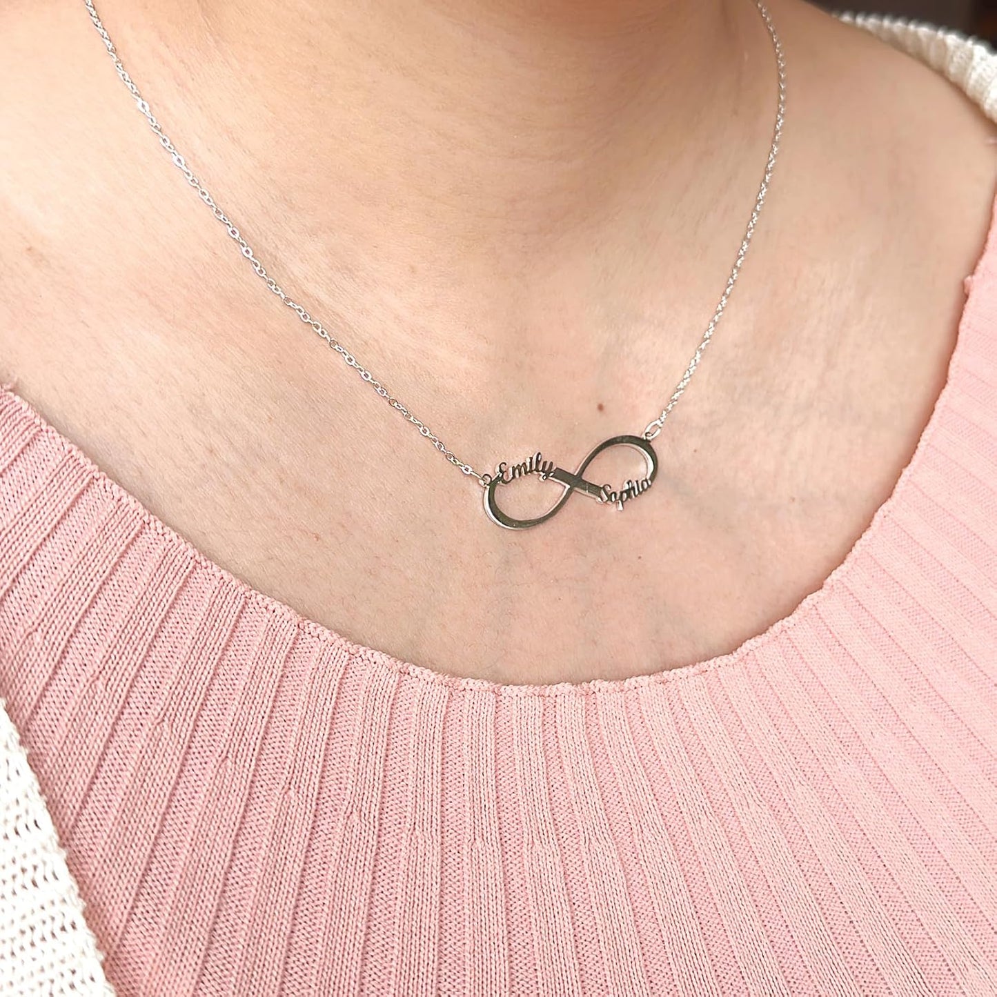 Sterling Silver Personalized Infinity Name