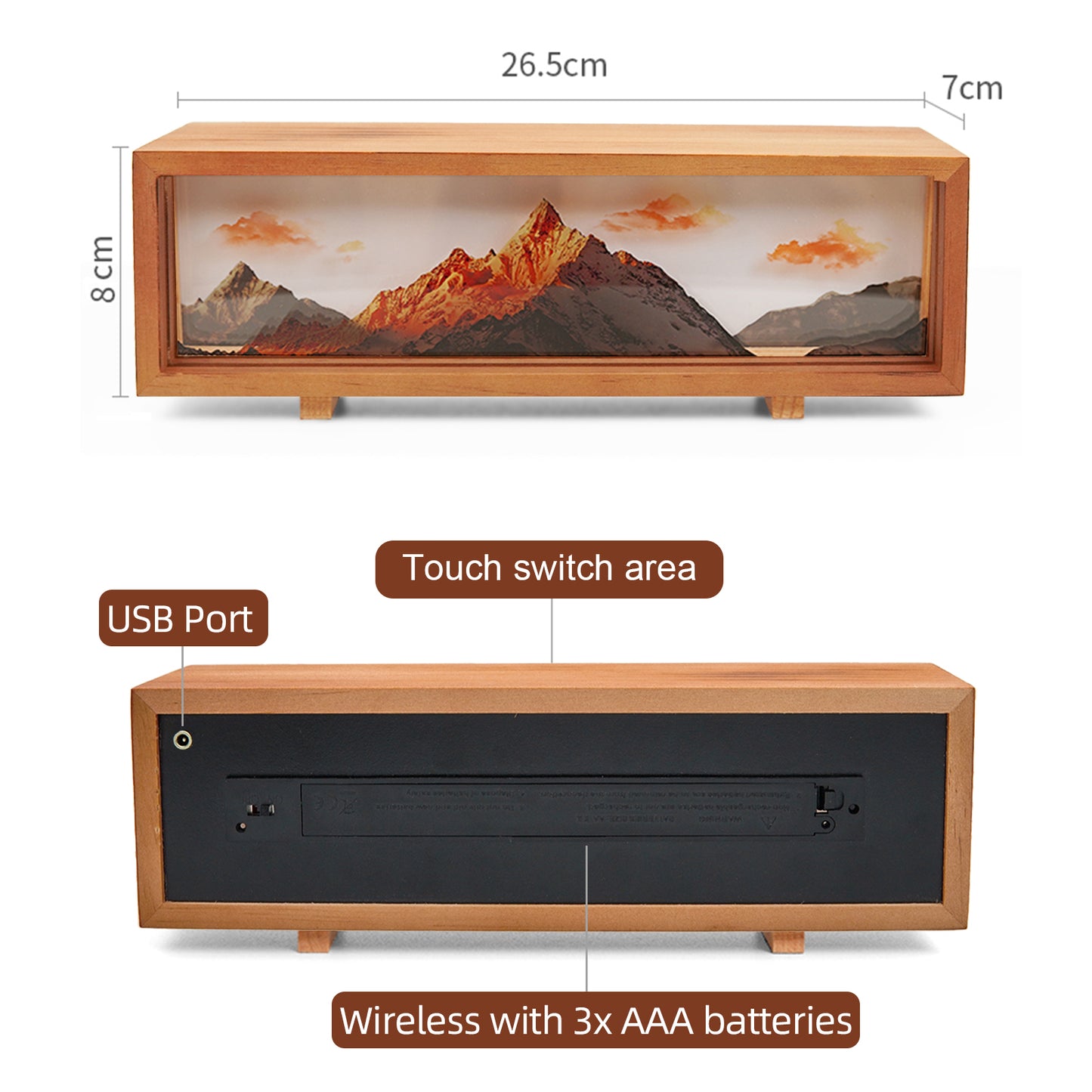 Mountain Acrylic Led Light Box